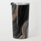 Elegant black marble with gold and copper veins Travel Mug Gallery Image 3