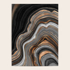 Elegant black marble with gold and copper veins Poster Gallery Image 4
