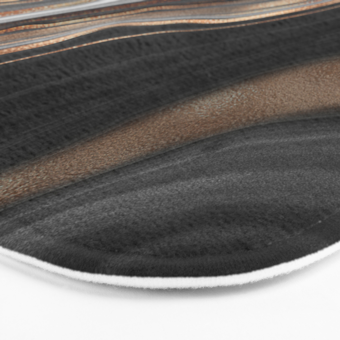 Elegant black marble with gold and copper veins Bath Mat Gallery Image 3