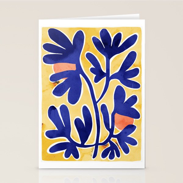 Inspiration Matisse blue leaves Stationery Card Gallery Image 2