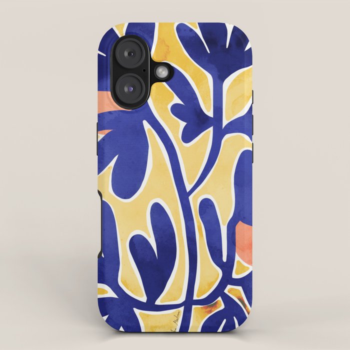 Inspiration Matisse blue leaves iPhone Case Gallery Image 1