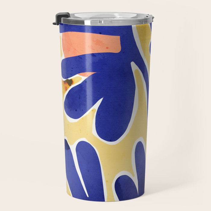 Inspiration Matisse blue leaves Travel Mug Gallery Image 3