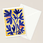 Inspiration Matisse blue leaves Stationery Card Gallery Image 2