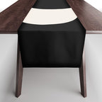 La Fleur | 06 - Retro Floral Print Black And White Flower Table Runner Gallery Image 1
