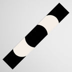 La Fleur | 06 - Retro Floral Print Black And White Flower Table Runner Gallery Image 3