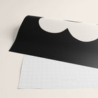La Fleur | 06 - Retro Floral Print Black And White Flower Wrapping Paper Gallery Image 2