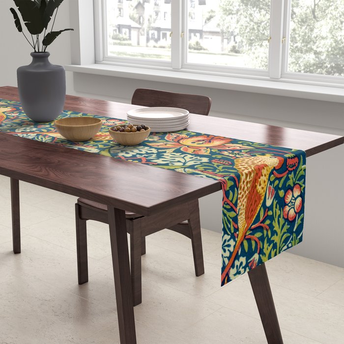 William Morris "Strawberry Thief" 11. Table Runner Gallery Image 2