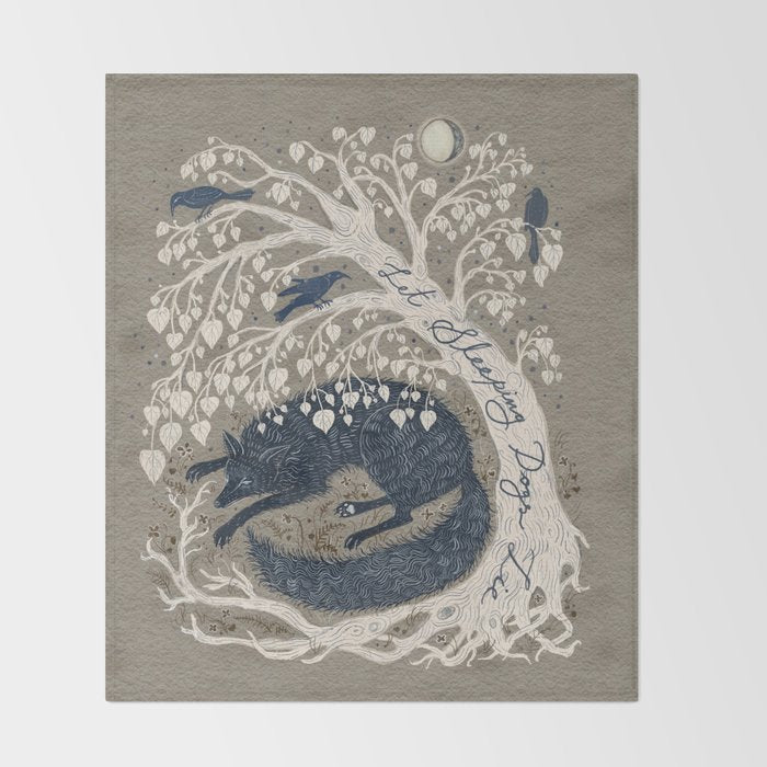 Let Sleeping Dogs Lie Throw Blanket Gallery Image 2