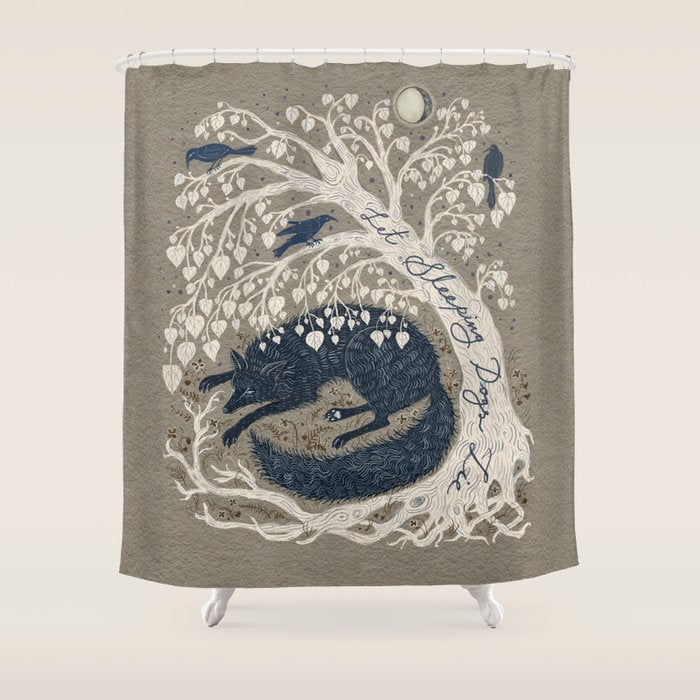 Let Sleeping Dogs Lie Shower Curtain Gallery Image 1