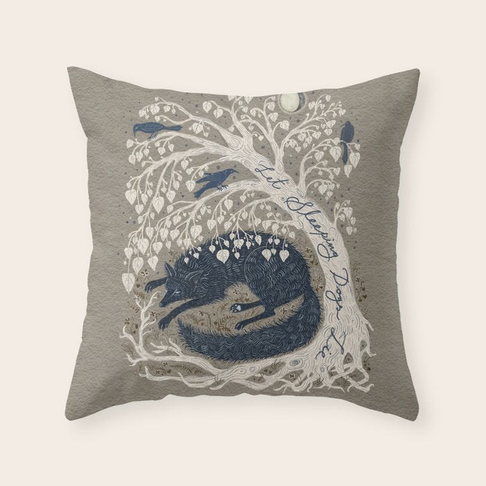 Let Sleeping Dogs Lie Throw Pillow Gallery Image 6