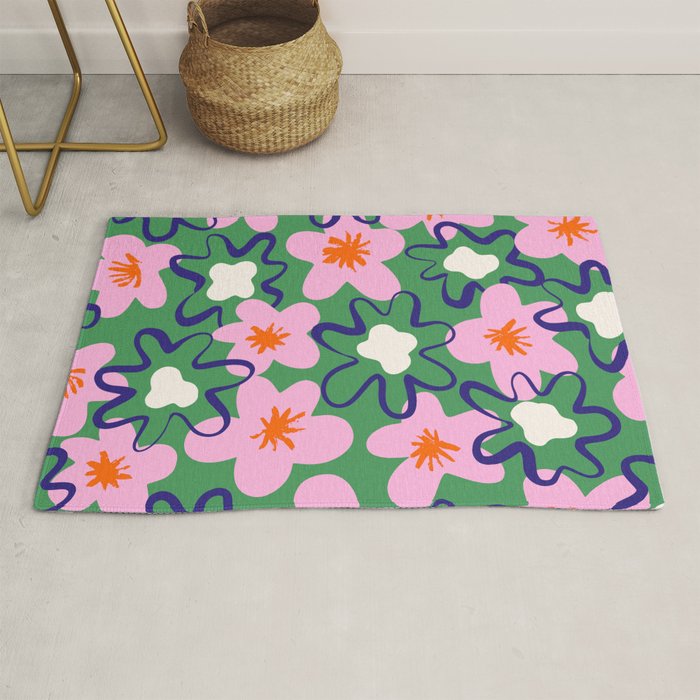 Bright Floral Rug Gallery Image 1