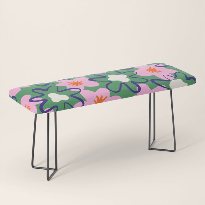 Bright Floral Bench