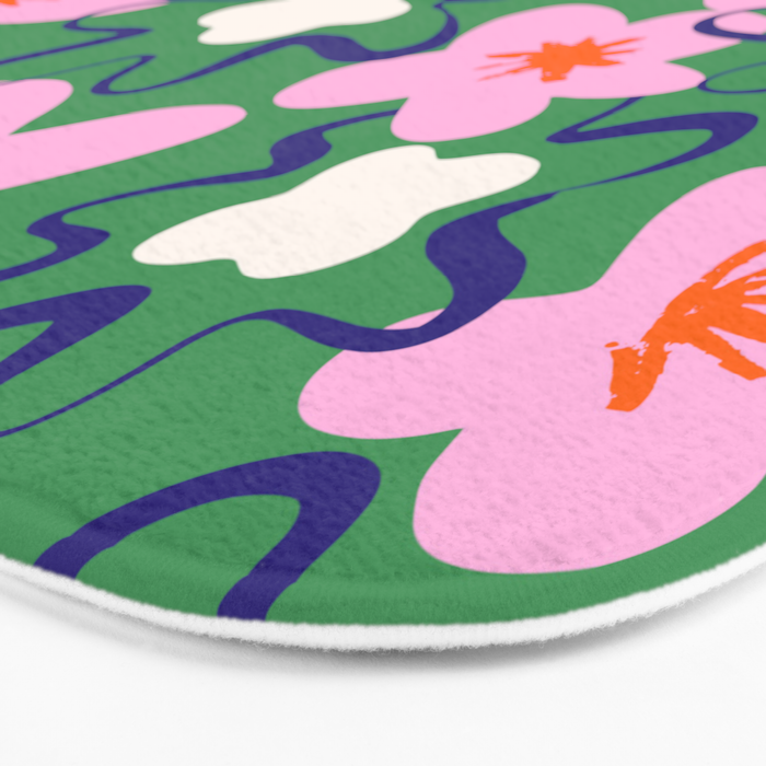 Bright Floral Bath Mat Gallery Image 3