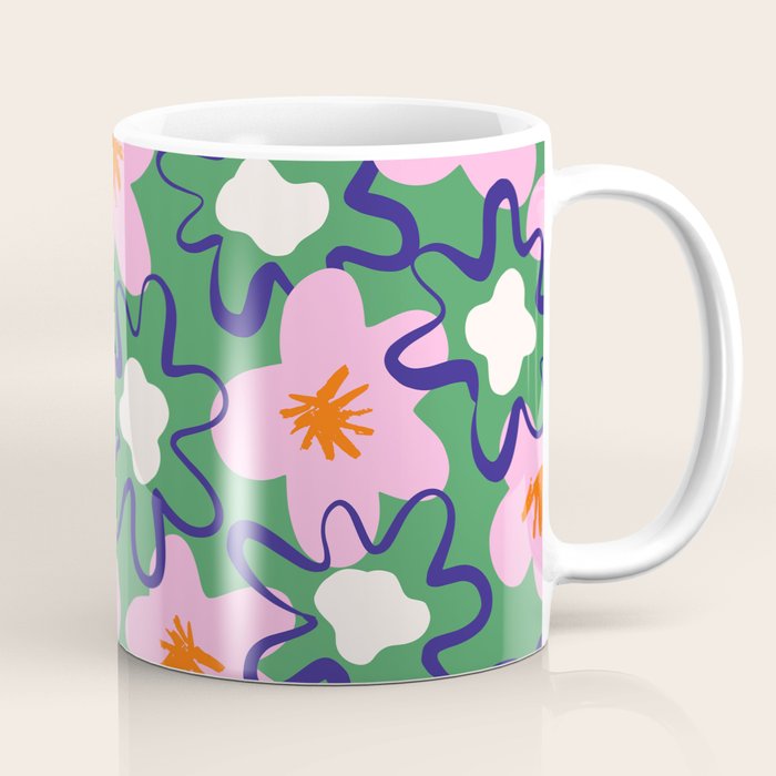 Bright Floral Coffee Mug Gallery Image 1
