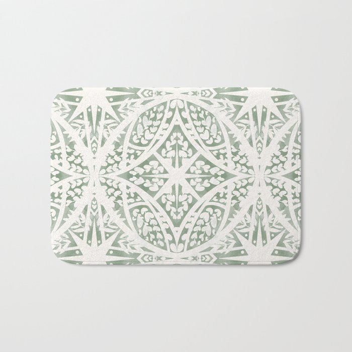 Green Nature Fantasy Tiles B Bath Mat Gallery Image 1