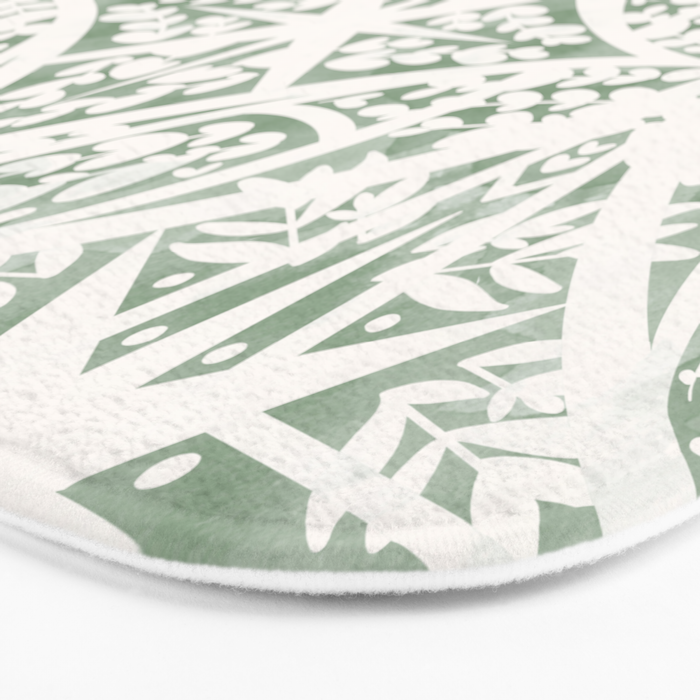 Green Nature Fantasy Tiles B Bath Mat Gallery Image 3