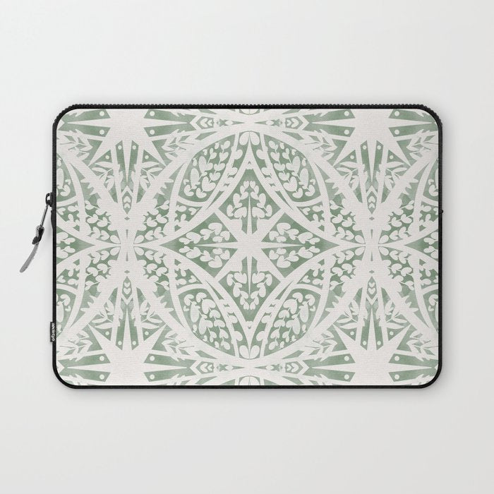 Green Nature Fantasy Tiles B Laptop Sleeve Gallery Image 1