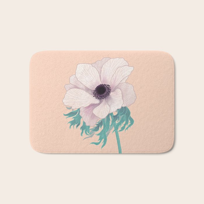 Anemone Flower Bath Mat Gallery Image 1