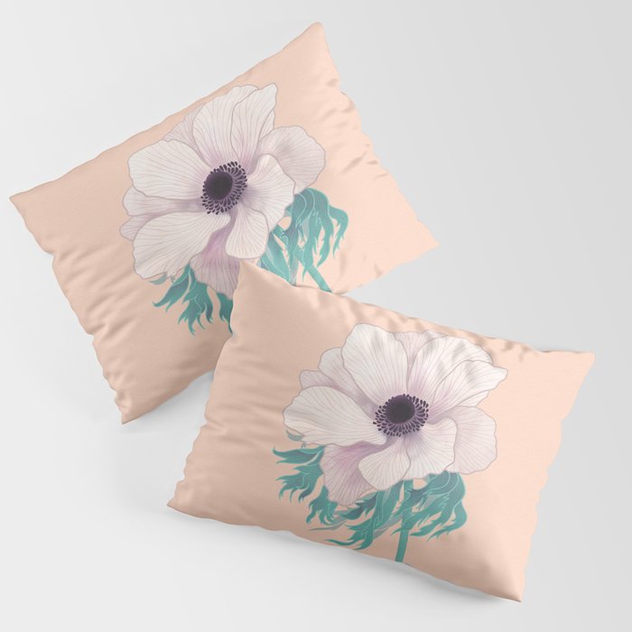 Anemone Flower Pillow Sham Gallery Image 1