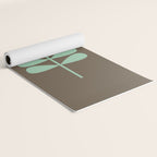 Scandi Flower Pair Retro Floral Minimalist Brown Orange Celadon Mint Yoga Mat Gallery Image 2