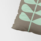 Scandi Flower Pair Retro Floral Minimalist Brown Orange Celadon Mint Pillow Sham Gallery Image 4