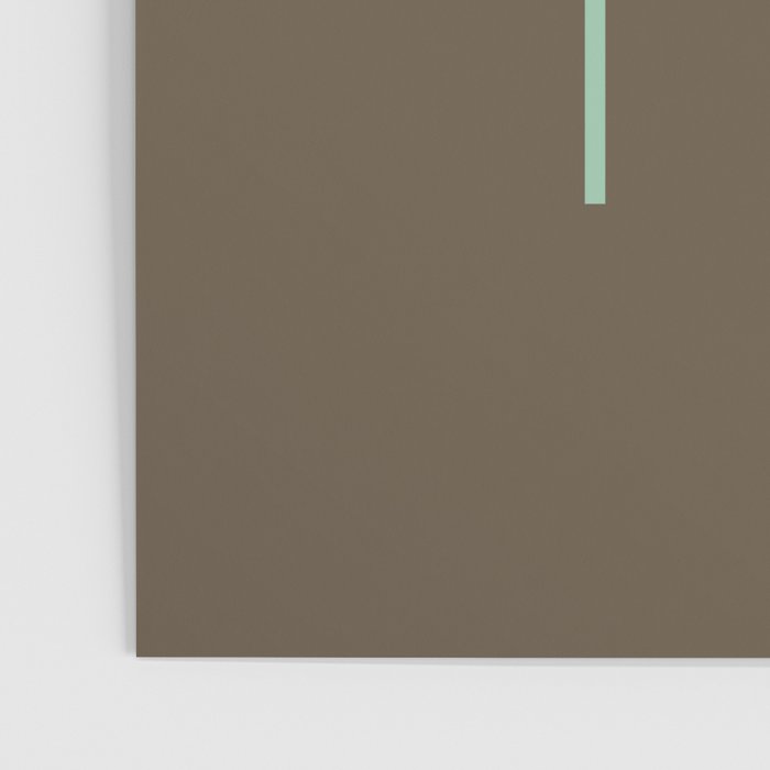 Scandi Flower Pair Retro Floral Minimalist Brown Orange Celadon Mint Poster Gallery Image 3