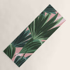 Pink and green palm trees Yoga Mat Gallery Image 1