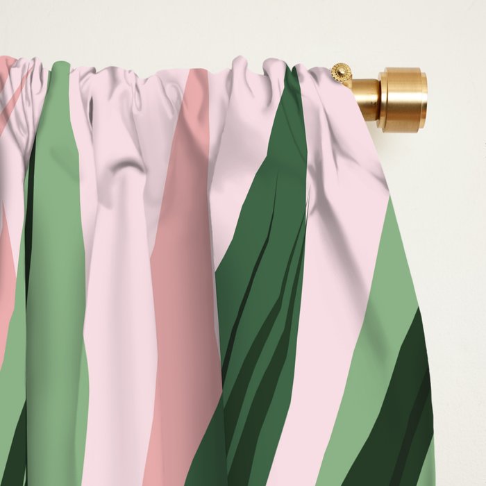 Pink and green palm trees Window Curtain Gallery Image 2