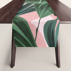 Pink and green palm trees Table Runner Gallery Image 1