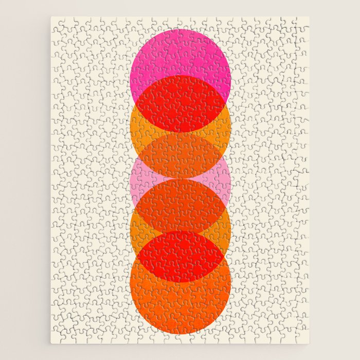 Abstraction_COLOUR_CIRCLES_001 Jigsaw Puzzle Gallery Image 1