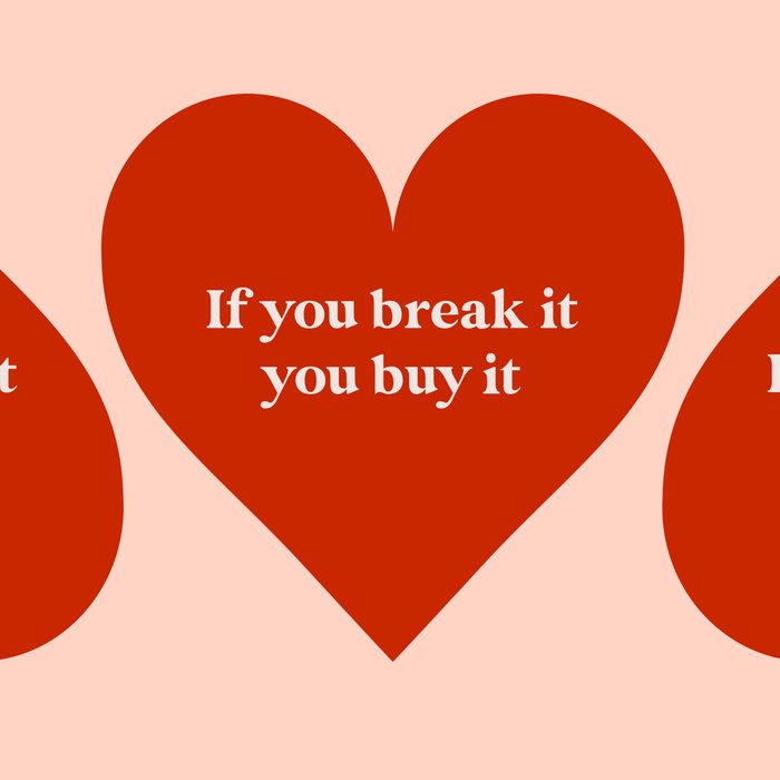Quirky Love Quote "If you break it, you buy it" Coffee Mug Gallery Image 2