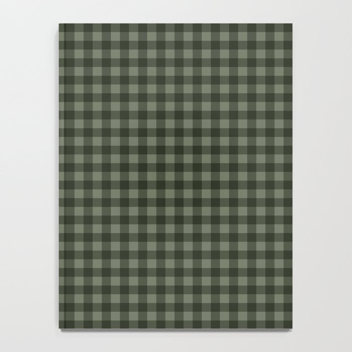 Gingham Plaid Pattern - Forest Green Notebook Gallery Image 4