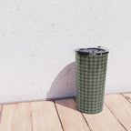 Gingham Plaid Pattern - Forest Green Travel Mug Gallery Image 4
