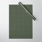 Gingham Plaid Pattern - Forest Green Wrapping Paper Gallery Image 1