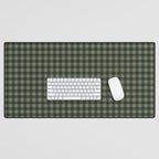 Gingham Plaid Pattern - Forest Green Desk Mat Gallery Image 1