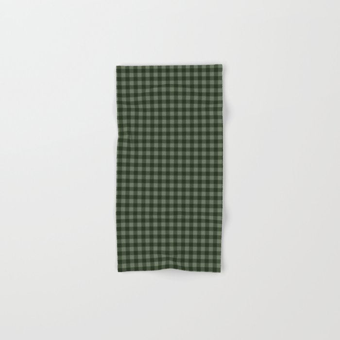 Gingham Plaid Pattern - Forest Green Bath Towel Gallery Image 1
