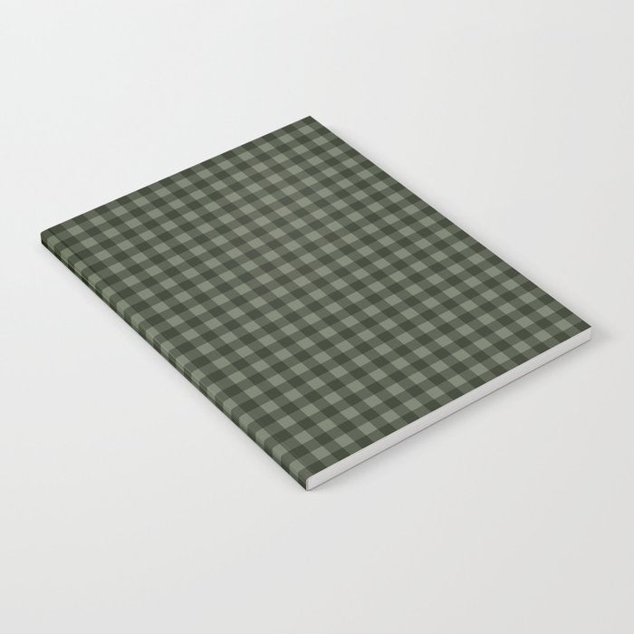 Gingham Plaid Pattern - Forest Green Notebook Gallery Image 1