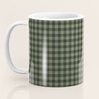 Gingham Plaid Pattern - Forest Green Coffee Mug Gallery Image 3