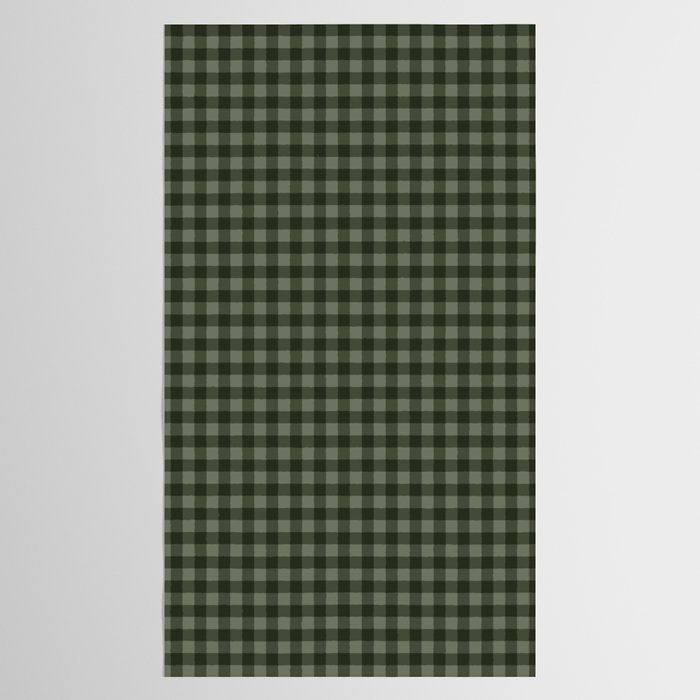Gingham Plaid Pattern - Forest Green Tablecloth Gallery Image 2