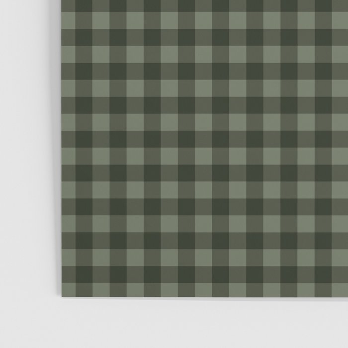 Gingham Plaid Pattern - Forest Green Poster Gallery Image 3