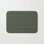 Gingham Plaid Pattern - Forest Green Bath Mat Gallery Image 1