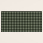 Gingham Plaid Pattern - Forest Green Desk Mat Gallery Image 3