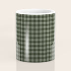 Gingham Plaid Pattern - Forest Green Coffee Mug Gallery Image 4