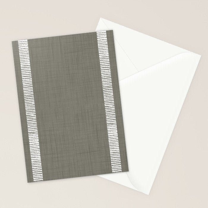 Modern Boho Serenity Stripes Muted Grey  Stationery Card Gallery Image 2