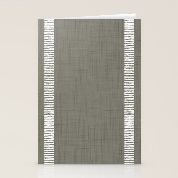 Modern Boho Serenity Stripes Muted Grey  Stationery Card Gallery Image 1