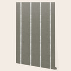 Modern Boho Serenity Stripes Muted Grey  Wallpaper Gallery Image 2