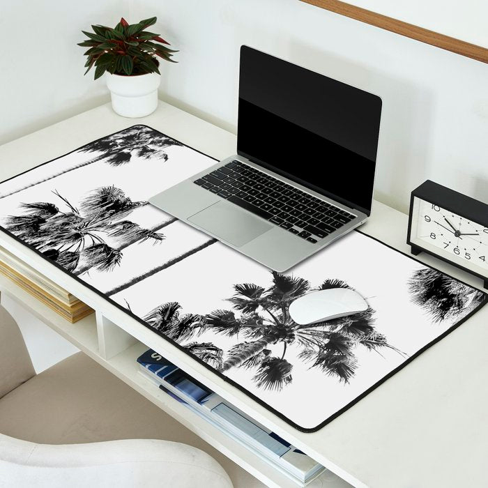 Black & White Palms 3 Desk Mat Gallery Image 2