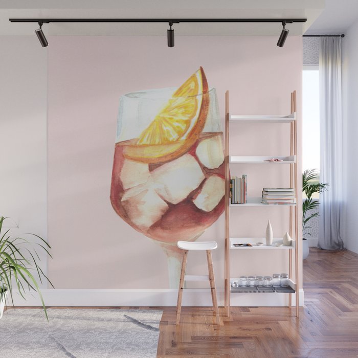 Aperol Spritz: Retro Classic Cocktail 01 Wall Mural Gallery Image 1