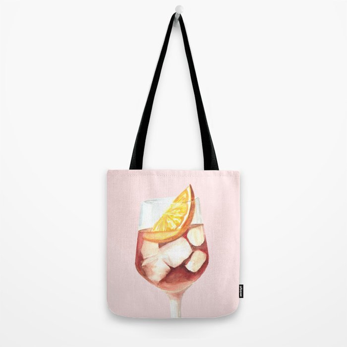 Aperol Spritz: Retro Classic Cocktail 01 Tote Bag Gallery Image 2