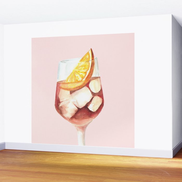 Aperol Spritz: Retro Classic Cocktail 01 Wall Mural Gallery Image 2